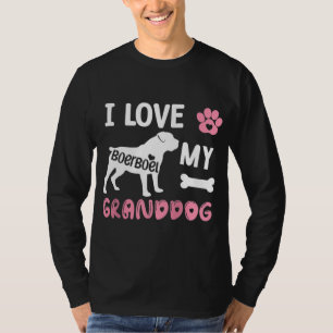 T-shirt Boerboel Chien Grandma Cadeaux J'Aime Mon Petit Ch