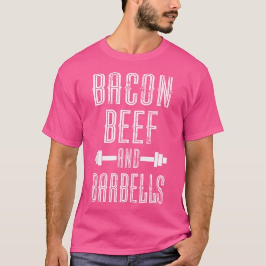 T-shirt Boeuf Bacon Et Barbarie Levant Bodybuilding (Devant)