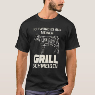 T-shirt Boeuf de vache - Manger de viande Barbecue Grill V