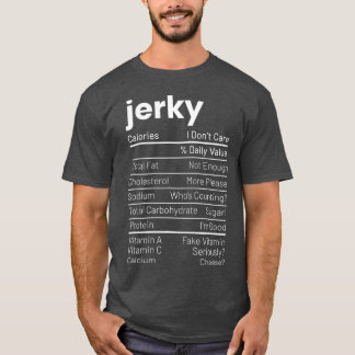 T-shirt Boeuf Jerky Nutrition Faits Viande Adulte Nutritio