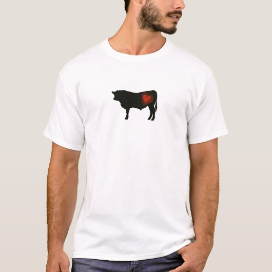 T-shirt Boeuf noir d'Angus d'amour (Devant)