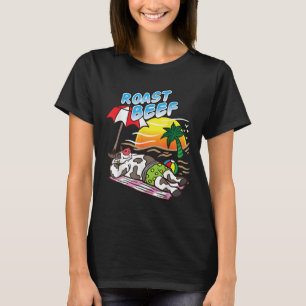 T-shirt Boeuf Rôti Vache Bronzage À La Plage Drôle Viande