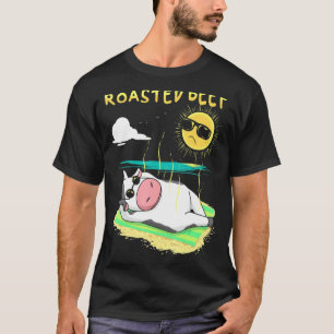 T-shirt Boeuf rôti vache bronzage sur la plage Vacancier V