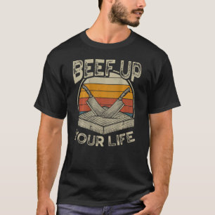 T-shirt Boeuf Votre vie Arrière-plan Viande