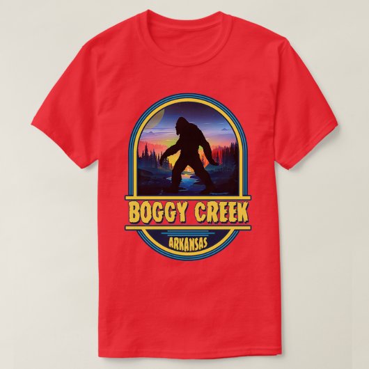 T-shirt Boggy Creek Arkansas insigne de voyage (Design devant)