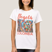T-shirt Bogotá Colombie, fresque murale de graffitti de ru (Devant)
