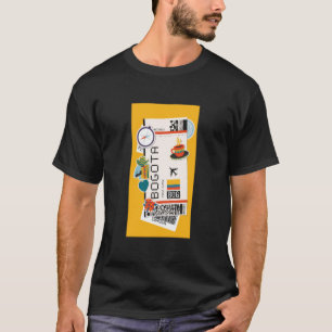 T-shirt Bogotá Colombie ville silhouette de la skyline con