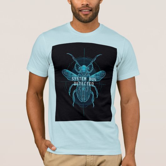 T-shirt Bogue Système Détecté Drôle de Technologie Cyberné (Devant)