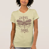 T-shirt Bohème Dragonfly Âme Gitane Graphique Vintage (Devant)