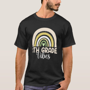 T-shirt Boho Arc-en-ciel Vibes 5e année Enseignants Retour