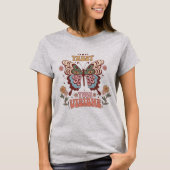 T-shirt Boho Butterfly Floral Inspiration Motivation (Devant)