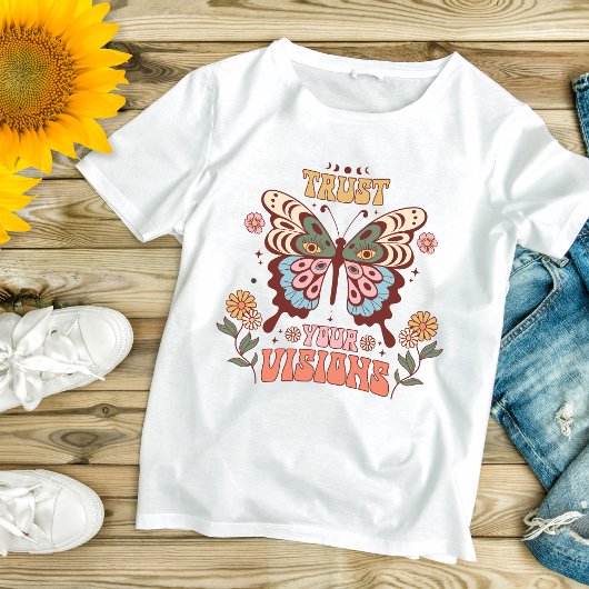 T-shirt Boho Butterfly Floral Inspiration Motivation