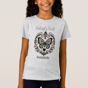 T-Shirt Boho Butterfly Soul Grey