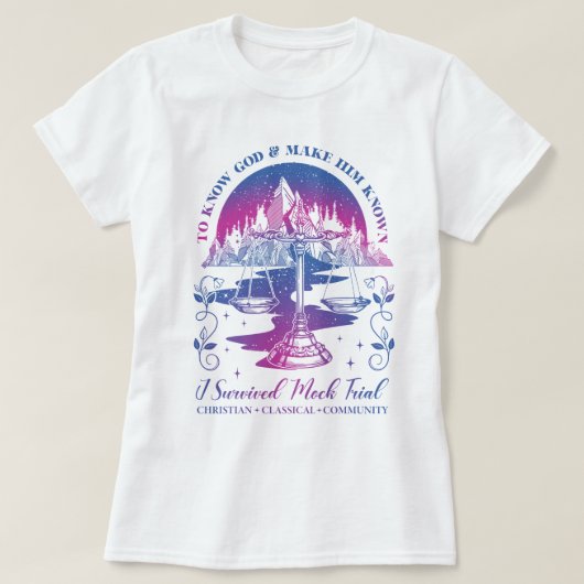 T-shirt Boho CC Tutor Connaître Dieu et le faire connaître (Design devant)