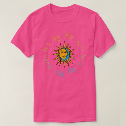 T-shirt Boho céleste du soleil et de la lune  (Design devant)