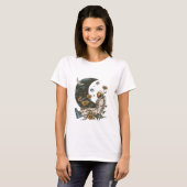 T-shirt Boho Celestials Lune Astronaute dans l'Espace (Devant entier)