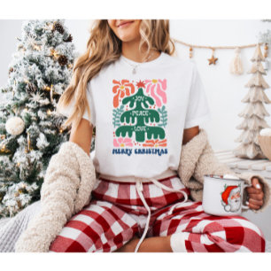 T-shirt Boho Christmas Joy Peace Love