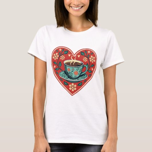 T-shirt Boho Coffee Lover (Devant)