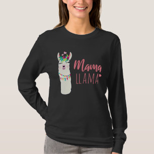 T-shirt Boho Cute Mama Llama Llamas Alpacas Lover Pour Mam