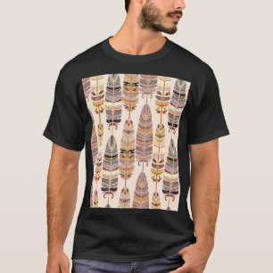 T-shirt Boho Feathes : Motif Tribal sans Seamless