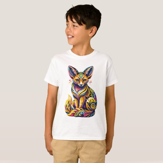 T-shirt Boho Fennec Fox (Devant entier)