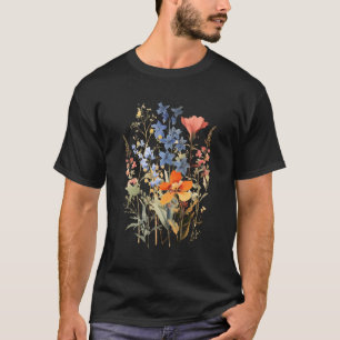 T-shirt Boho Fleurs sauvages Vintage Jardin Cottagecore Fl