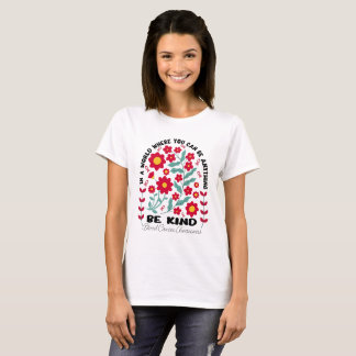 T-shirt Boho Floral Cancer du Sang Soyez gentil