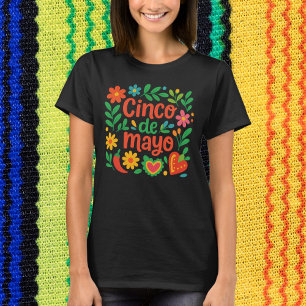 T-shirt Boho Floral Cinco de Mayo