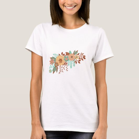 T-shirt Boho Floral Femme (Devant)
