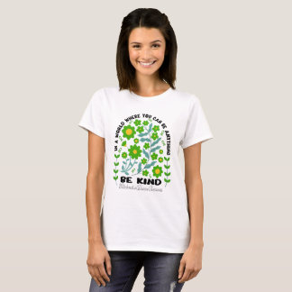 T-shirt Boho Floral Mitochondrial Be Kind