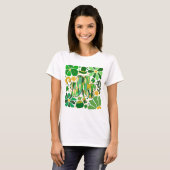 T-shirt Boho Floral Parties scintillant St Patrick Shamroc (Devant entier)