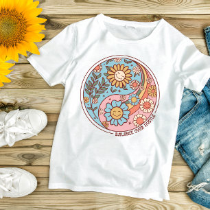 T-shirt Boho Floral tendance Yin Yang Balance sur Hustle