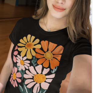 T-shirt Boho Flowers Fleur sauvage Daisy