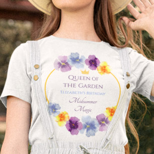 T-shirt Boho Garden Party Anniversaire Cute Cottagecore Fl