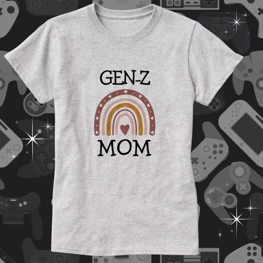 T-shirt BOHO "GEN-Z" Rainbow Heart Maman