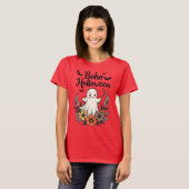 T-shirt Boho Halloween mignon fantôme (Devant entier)