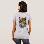 T-shirt Boho Hippie Floral Year of the Tiger Art (Dos entier)