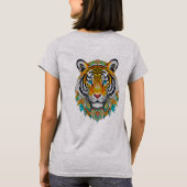 T-shirt Boho Hippie Floral Year of the Tiger Art (Dos)