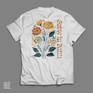 T-shirt Boho Inspirational Chrétien Croître dans la Foi