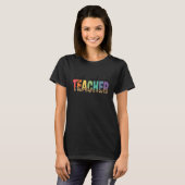 T-shirt Boho Léopard Professeur de Lycée Rentrée Scolaire (Devant entier)