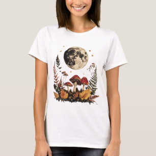 T-shirt Boho Lune et Champignons