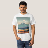 T-shirt "Boho Minimalist Mountain Vibes Tee" (Devant entier)