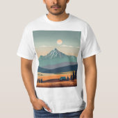 T-shirt "Boho Minimalist Mountain Vibes Tee" (Devant)