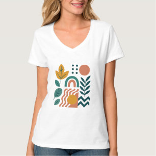 T-shirt Boho moderne Abstrait Nature Wall Art