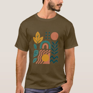 T-shirt Boho moderne Abstrait Nature Wall Art