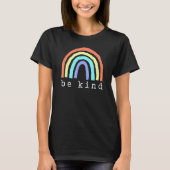 T-shirt Boho Rainbow Be Kind Pride Lbgtqia (Devant)