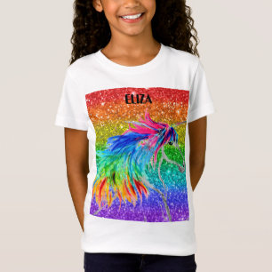 T-Shirt Boho Rainbow Cute Girls Parties scintillant Unicor