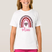 T-shirt Boho Rainbow Daughter Shirt, Pink Tones (Devant)