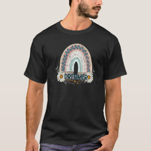 T-shirt Boho Rainbow Dreamers Daisy Hippie Girl Inspiratil
