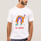 T-shirt Boho Rainbow Family - Je Suis Heureux (Devant)